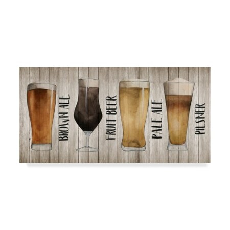Trademark Fine Art Grace Popp 'Beer Chart I' Canvas Art, 12x24 WAG06142-C1224GG